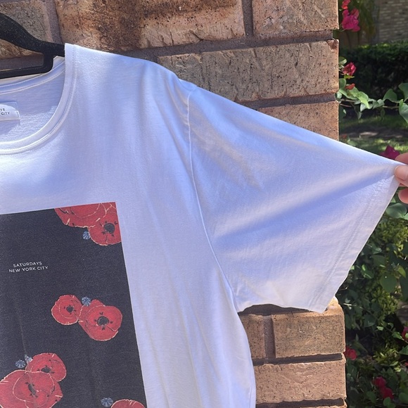 Saturdays Surf NYC Floater Fill T-shirt - White XL - Picture 4 of 12